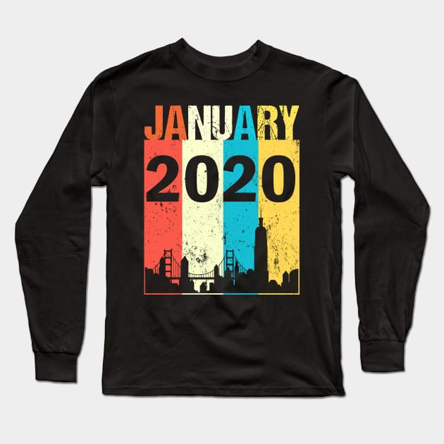 Born In January 2020 Shirt/1 Years Old Shirt / January 2020 / Born In 2020 / 2020 Gift / January Shirt / 2020 Gift Hoodie Long Sleeve T-Shirt by TeesStore